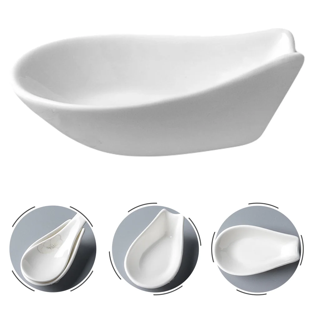 

Spoon Holder Rest Kitchen Ceramic Soup Stove Spatula Porcelain Ladle Coffee