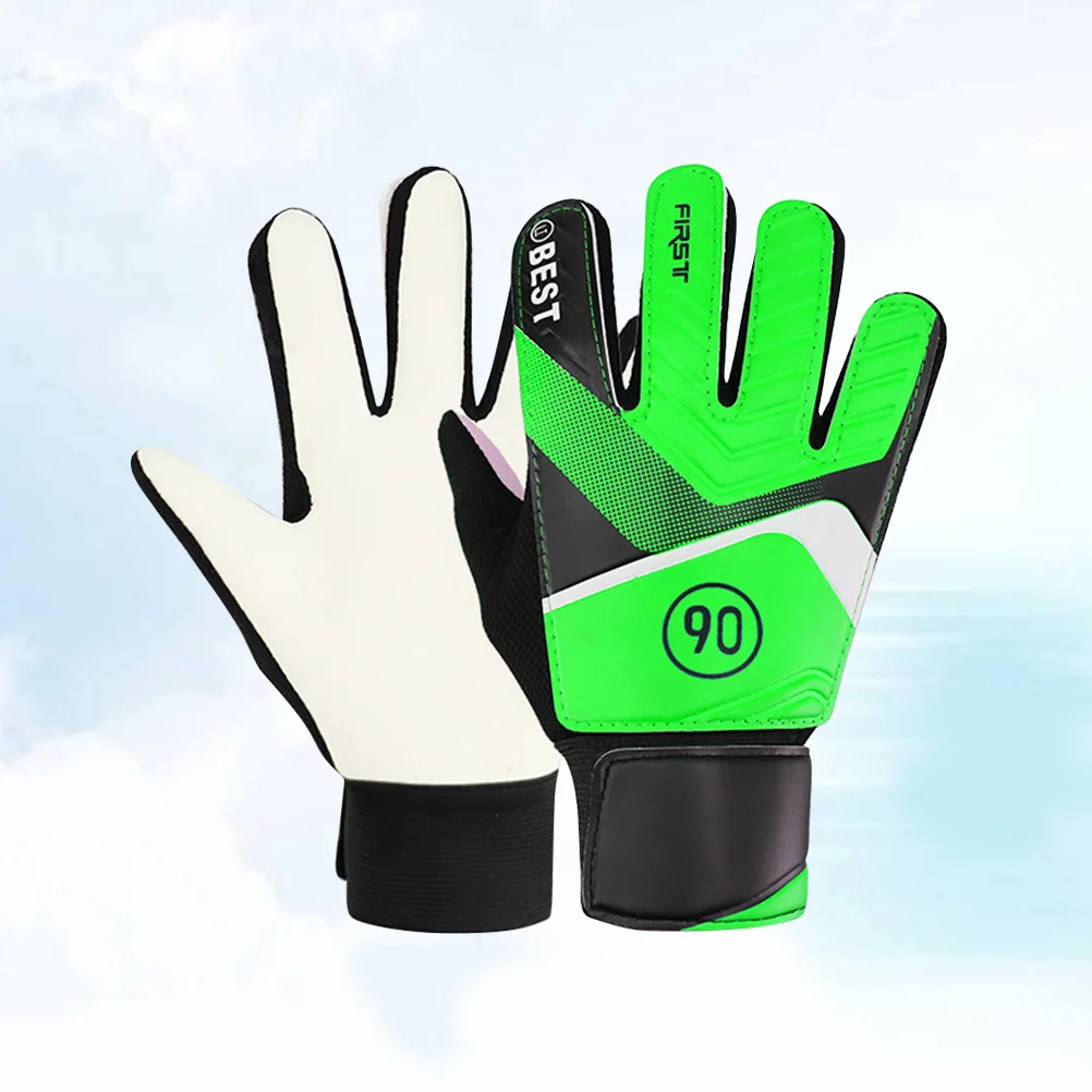 

Soccer Gear Glove Teens Children Football Equipment Wear-resistance Shock-absorbent Adjustable Goalkeeper Protection Gloves