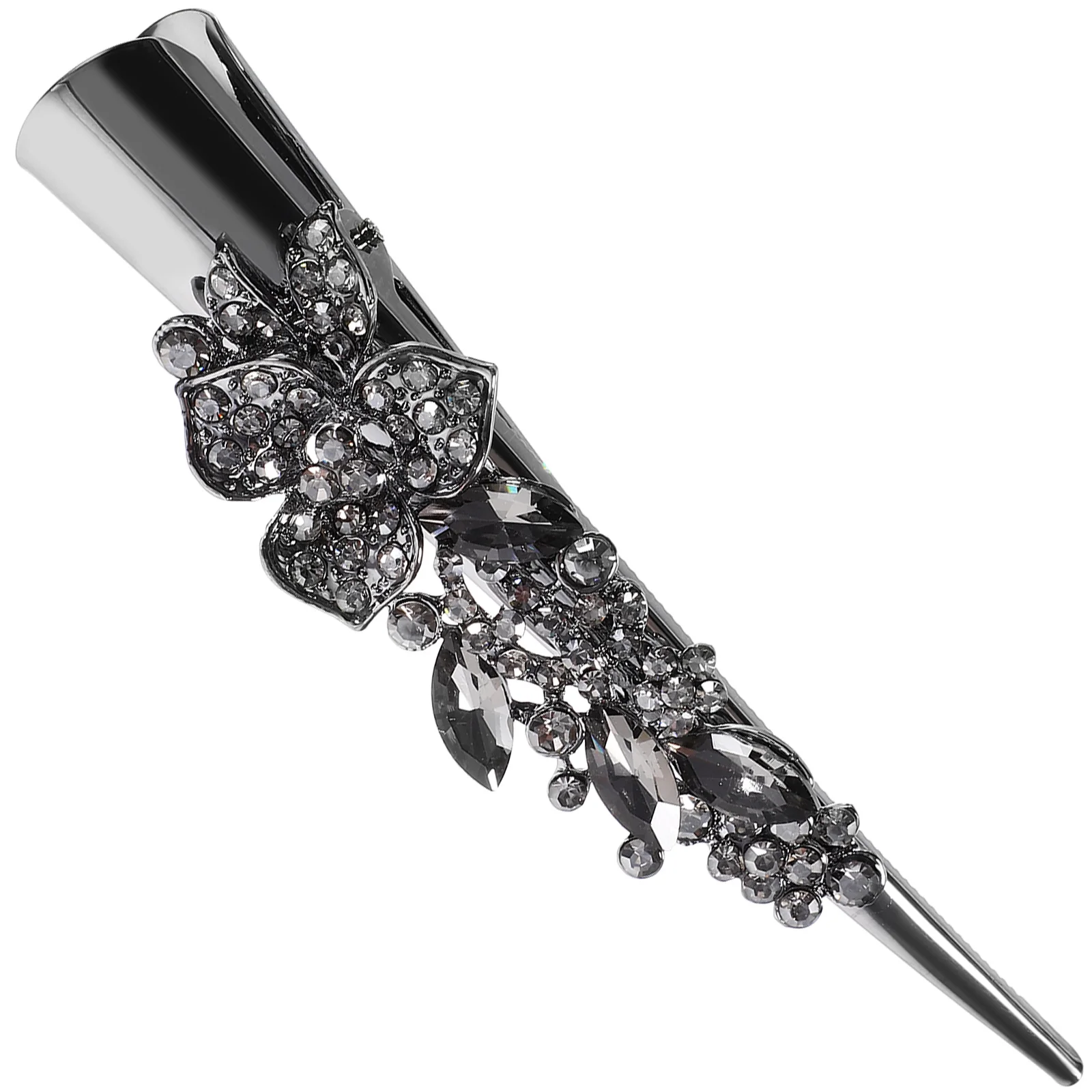 

Rhinestone Hair Barrette Shiny Clip Women Hair Styling Clip Duck Billed Alligator Clip