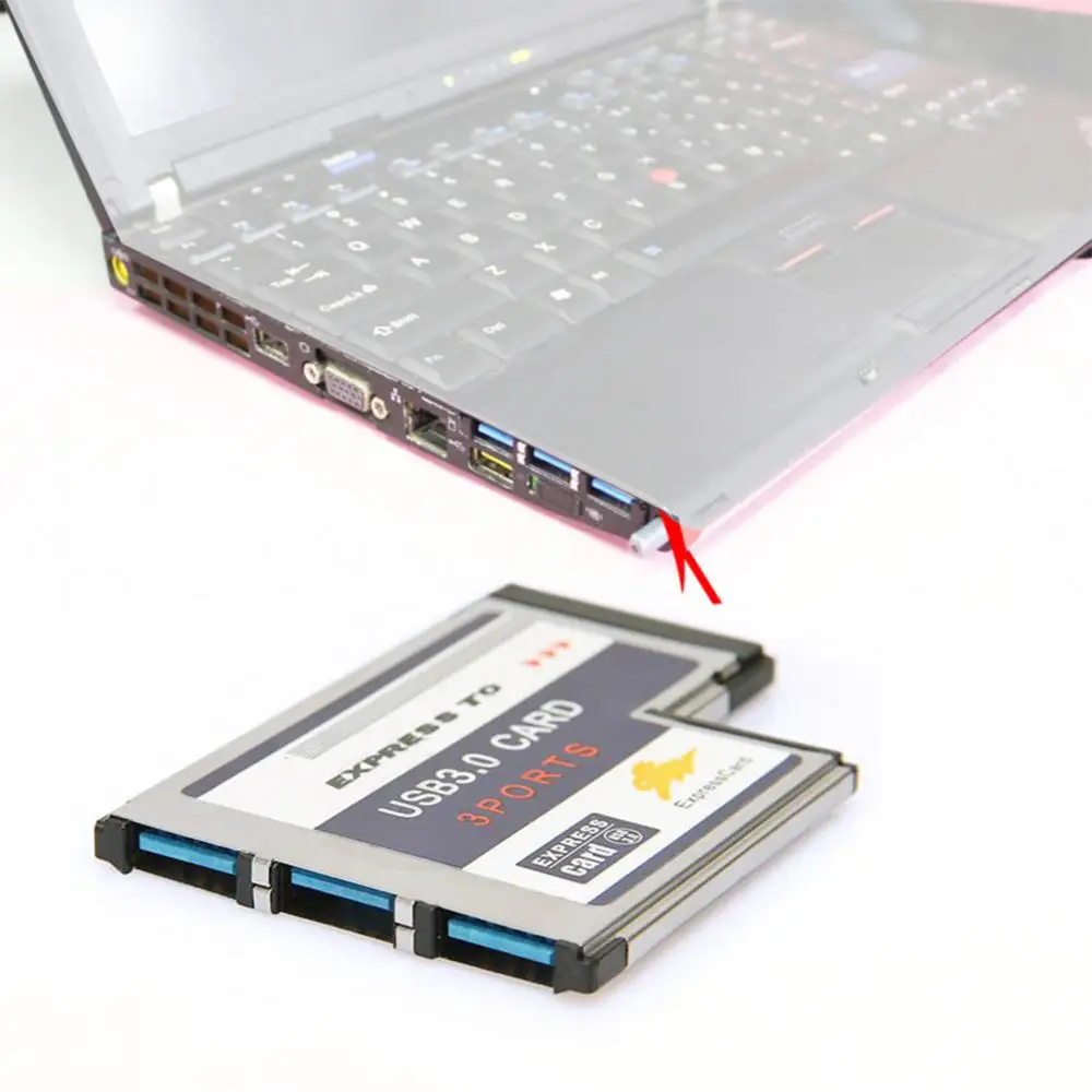 

Супер быстрый 54 мм Экспресс-карта на 3 порта USB 3,0 адаптер конвертер для ПК ноутбука