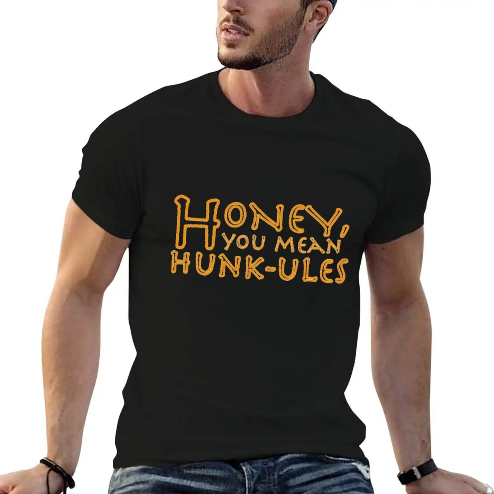 Футболка Hunk-ules Honey you mean футболки с короткими рукавами мужская футболка винтажная