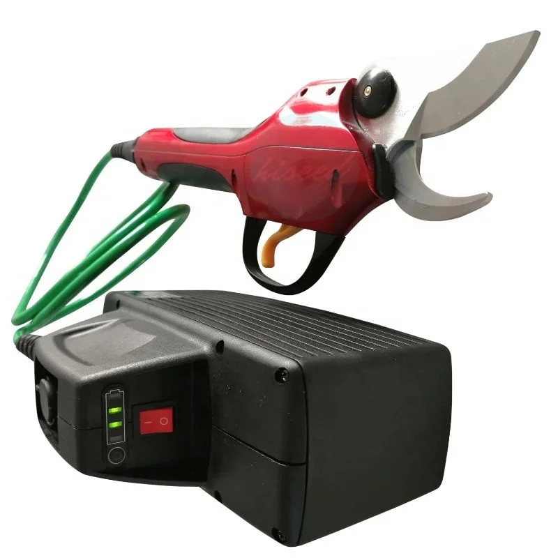 

Lithium ion battery powered garden electric pruning shears adjustable cutting diameter vineyards electrical branch scissors