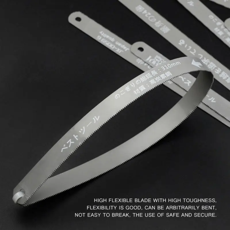 

300mm 12-inch Mini Hacksaw Blade Stainless Steel Hand Saw Blade Frame 37MD