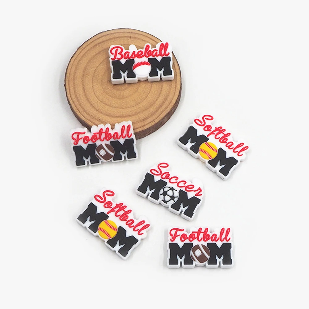 10 шт., силиконовые бусины Chenkai для футбола