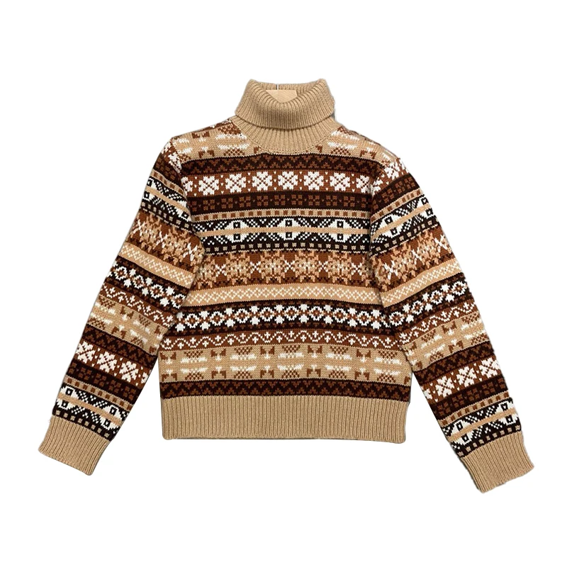 NIGO женский весенне-осенне-зимний винтажный кашемировый свитер с высоким воротом