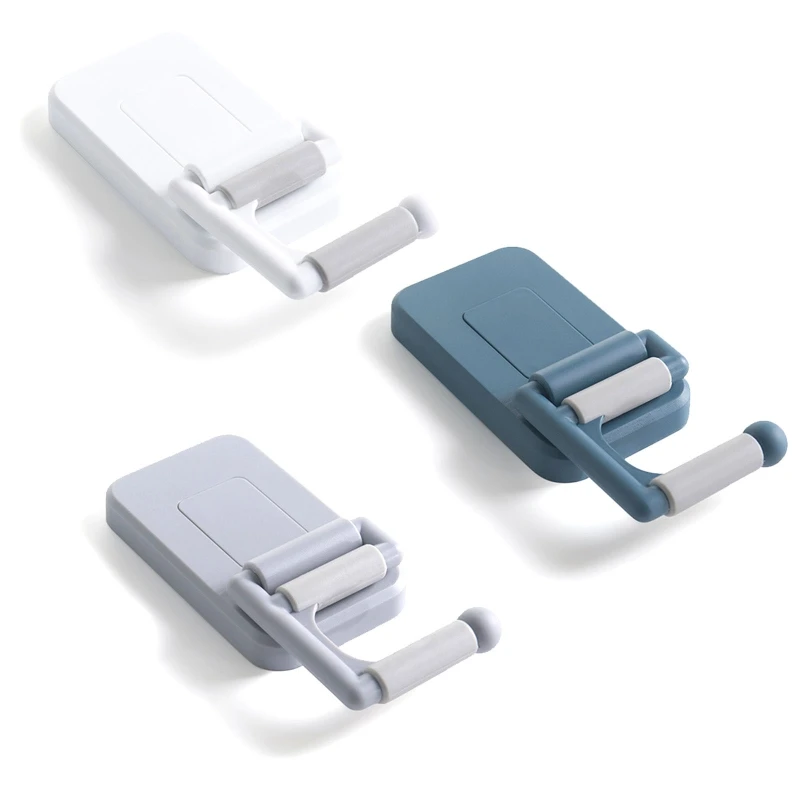 

Wall Mounted Cleaning Tools Rack Self-Adhesive Mop and Broom Holder Broom Gripper Punch-free Not Easy to Fall off