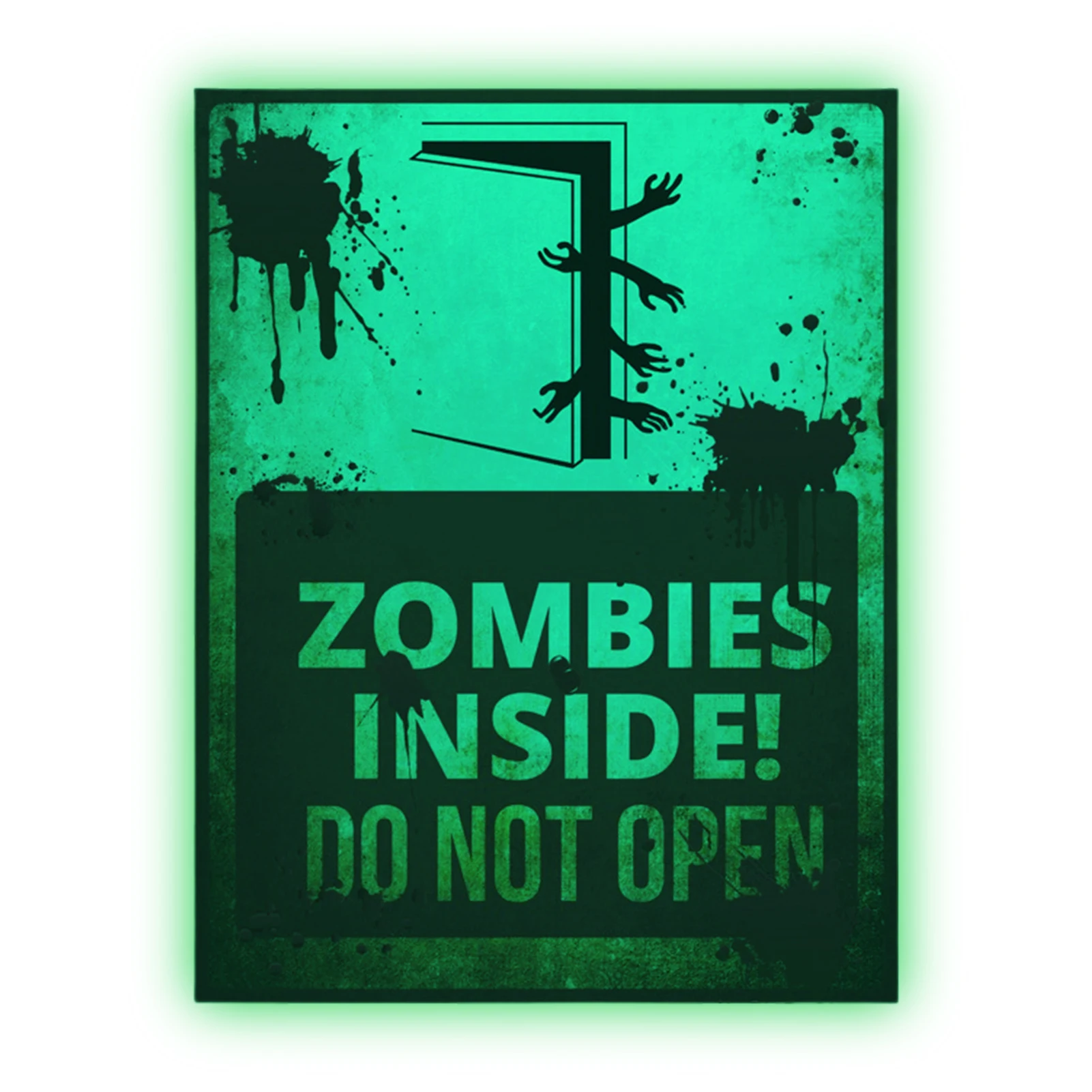 

Beware Of Zombies Sign Zombie Sign Halloween Beware Glow In The Dark Halloween Warning Signs for Halloween Parties Haunted