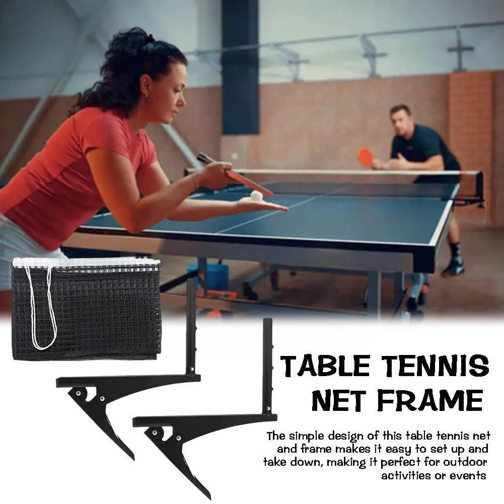 

Professional Portable Table Tennis Mesh Net Ping Pong Table Kit Equipment AccessoriesSports Net Tennis Table Rack B3F7