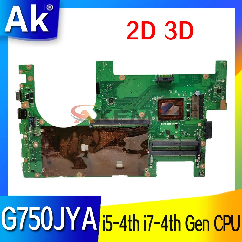 G750JYA interfaccia 2D o 3D scheda madre i5-4th Gen i7-4th Gen per scheda madre per Laptop ASUS G750JZ G750JY G750J