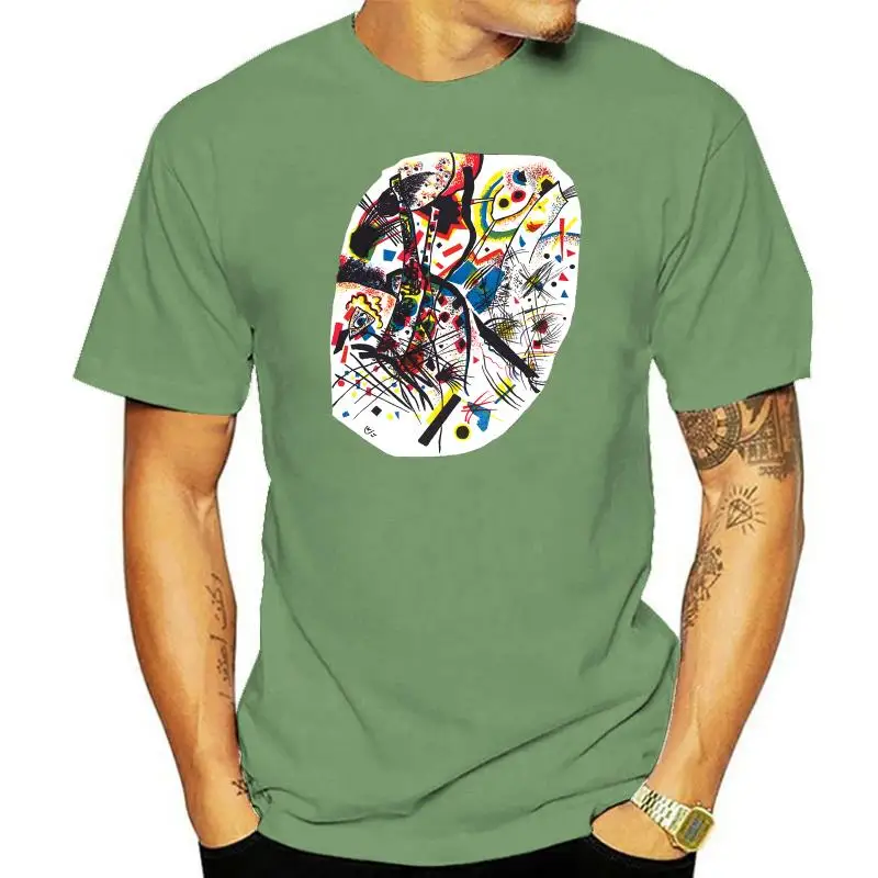 

Men tshirt Kandinsky Inspired Fine Art Gifts w Artist Signature Small Worlds III Classic T Shirt women T-Shirt tees top