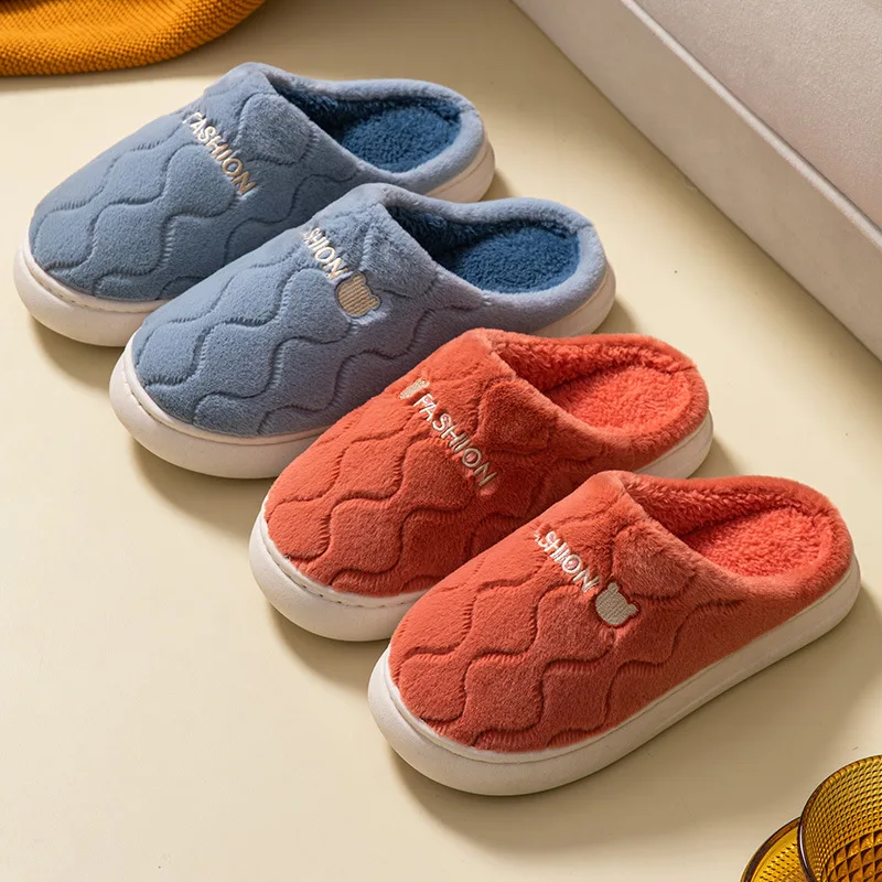 

2022 Зимние теплые плюшевые флокированные Нескользящие домашние тапочки женские удобные домашние тапочки парные плоские тапочки Zapatos Mujer