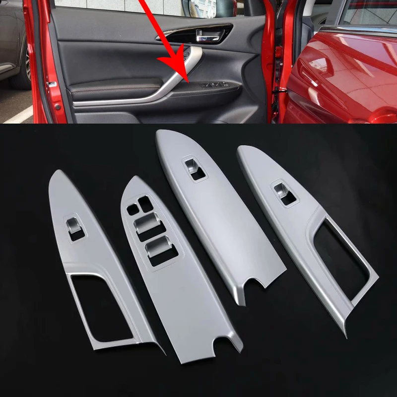 

Car ABS Inner Door Window Glass Switch Panel Cover Trim Lift Frame Armrest Handrail For Mitsubishi Eclipse Cross 2017 2018 2019