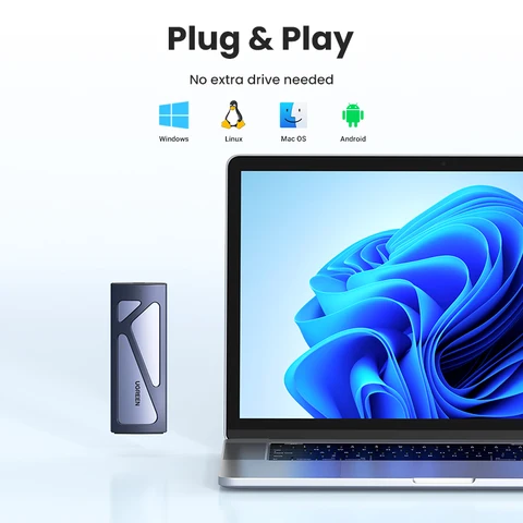 UGREEN алюминиевый корпус для SSD M.2 NVMe 10 Гбит/с