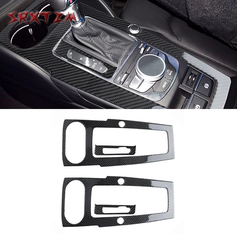 

Sticker For Audi A3 2014-2019 LHD Car Gear Shifter Insert Console Panel Cover Carbon Fiber Interior Accessories