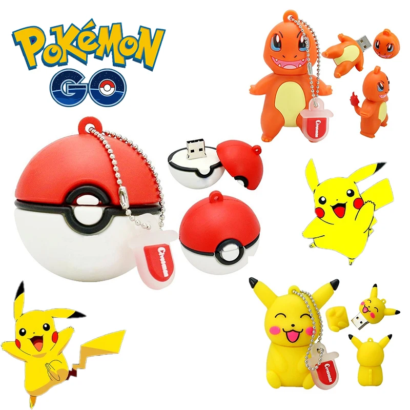 

Pokemon Pikachu USB 2.0 64GB 32GB 16GB Flash Drive Super Tiny Pen Drive Pendrive Waterproof Creative Poke Ball USB Memory Stick