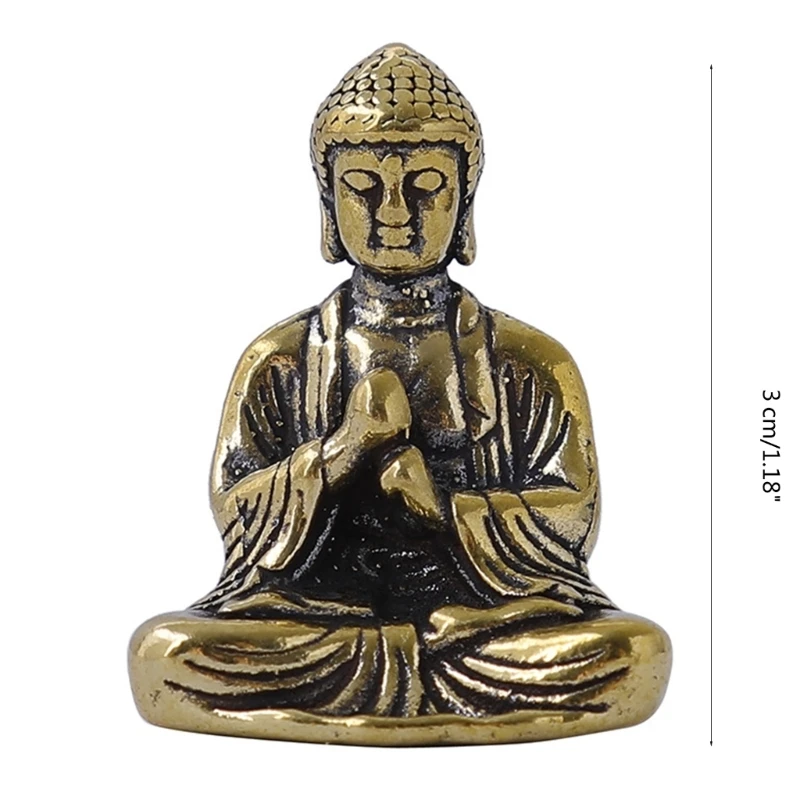 Упаковка из 10 шт. маленькие латунные украшения Статуя Шакьямуни Сидящий Будда