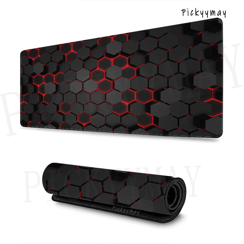 

Geometric Solid 80x30cm XXL Lock Edge Mousepads Large Gaming Mousepad Keyboard Mats Mouse Mat Beast Desk Pad For Gift Mouse Pads