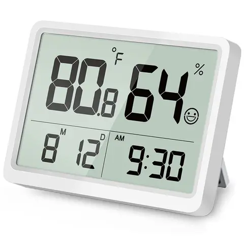 Многофункциональный измеритель температуры и влажности, ЖК цифровые автоматические электронные часы с гигрометром для теплиц