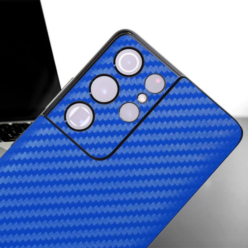 Carbon Fiber Decal Skin For Samsung Galaxy S21 S20 S22 S23 Ultra Plus Back Film Covers Protector Matte Sticker Note 20