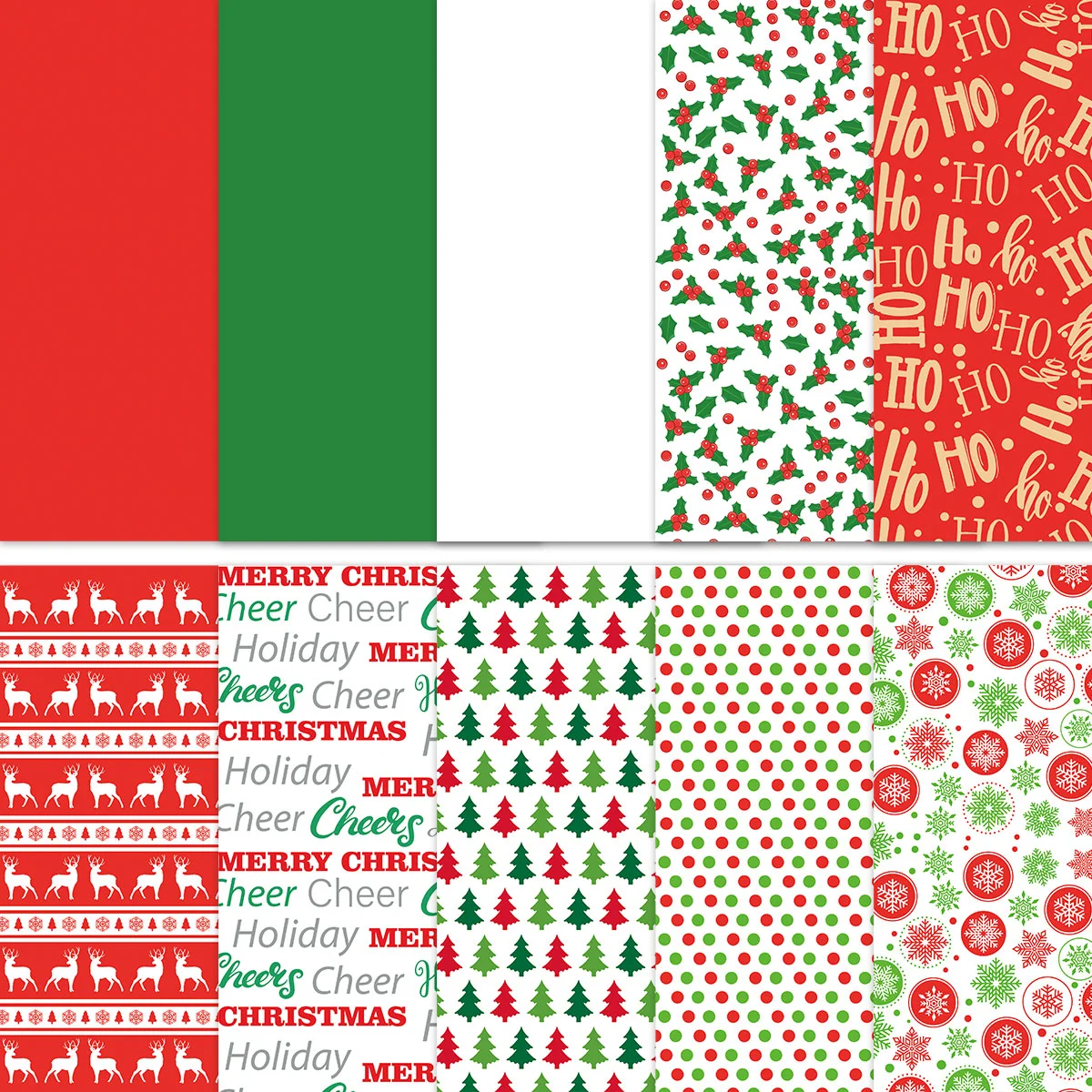 

Paper Christmas Wrapping Tissue Gift Wrap Red Sheets Vintage Present Wrapper Holiday Roll Xmas Kids