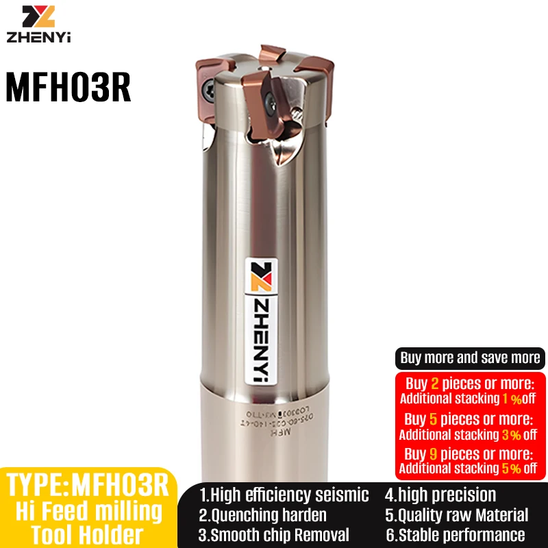 

SUREWEL MFH03R Модульный держатель фрезерного инструмента Высокоточный фрезерный держатель для оправки Фрезерный держатель Лезвие из карбида вольфрама LOGU030310