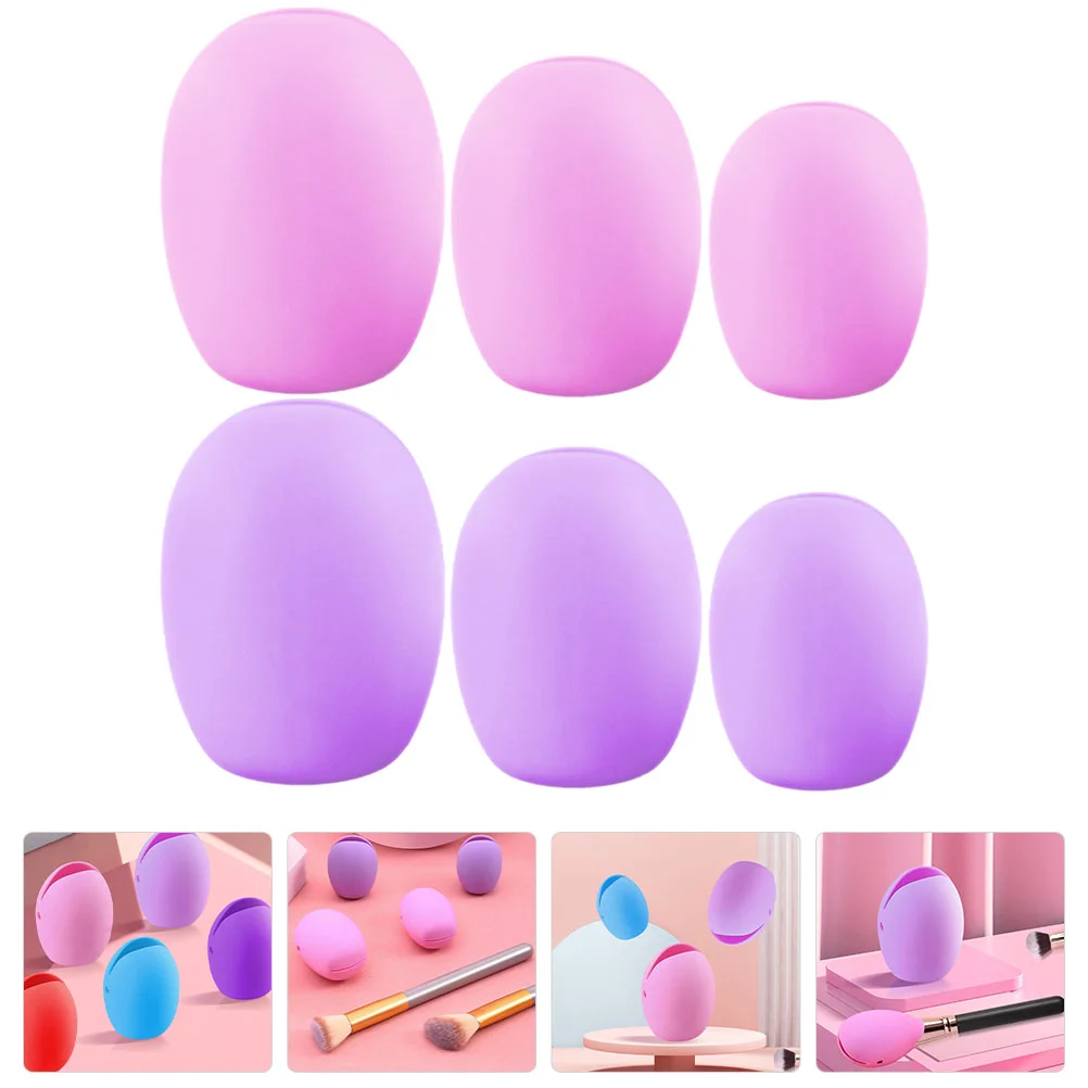 

Brush Makeup Protector Travel Holder Silicone Covers Brushes Cover Cosmeticguard Cleaner Reusable Protectors Foundation Sleeves