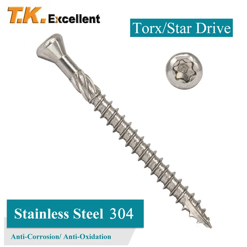 Винт звездообразного привода из нержавеющей стали 45/50/55/60/75 мм винты по дереву 316
