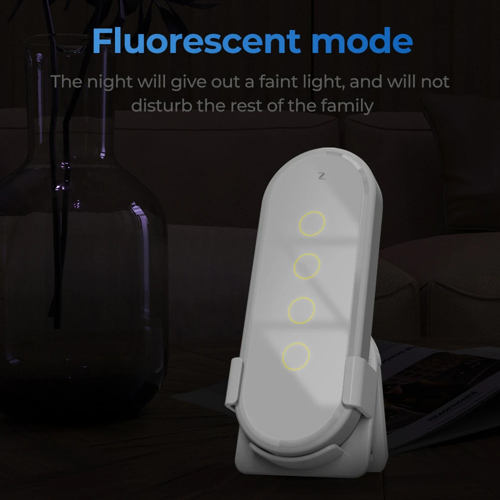 

Tuya ZigBee Wireless Scene Switch 2.5D HD Tempered Glass Smart Wireless Scene Switch Remote Control Fluorescence Function