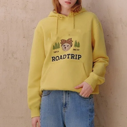 

Зимние толстовки для женщин, толстовки большого размера с капюшоном и длинными рукавами, повседневный Топ желтого/черного цвета, 한인 뷰 옷 tra, Traf