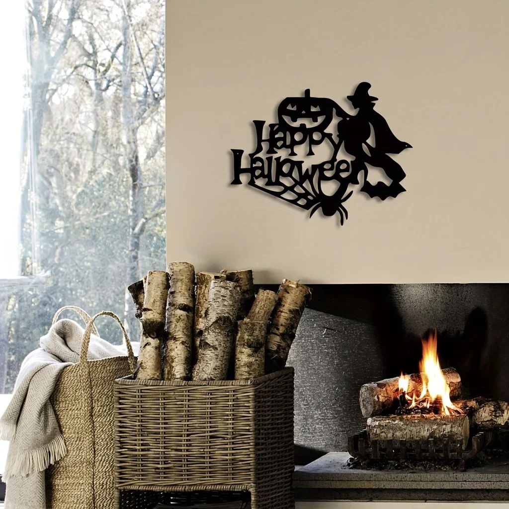 1 Шт. Тематический Декор На Хэллоуин Черная Ведьма Классическое Металлическое