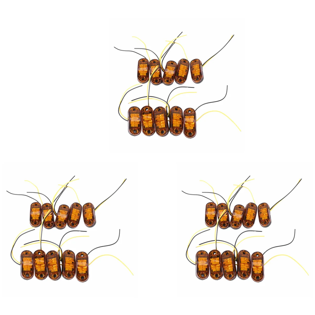 

30X желтая фонарь диагональю 2,5 дюйма, 2 диода, овальная фонарь