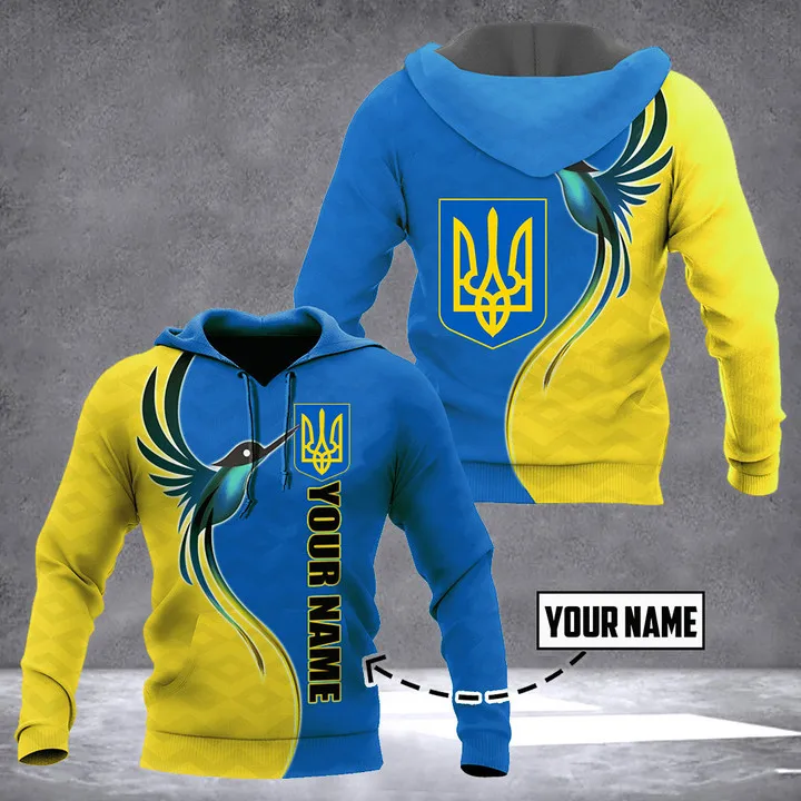 

Ukrainian Men's Veteran Hoodie Pullover Long-sleeved Sweater Oversized Unisex Clothing Ukraine Flag National Emblem Printed Tops