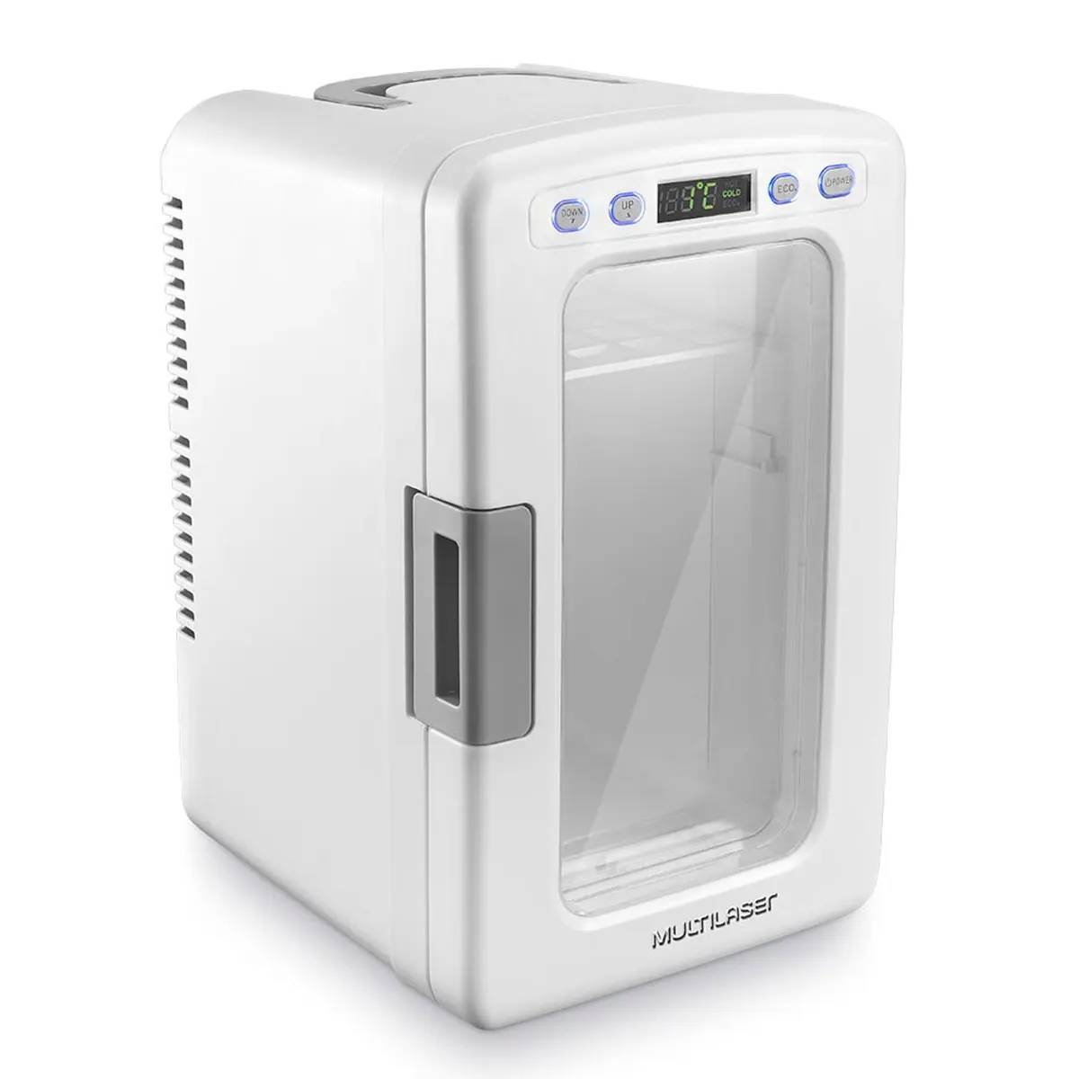 

MINI FRIDGE 10 LITER LED PANEL TRIVOLT 127/220 AND 12V WITH CABLE AC/DC WHITE TV015