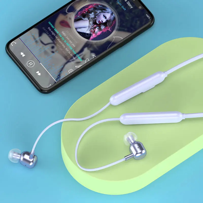 Bluetooth 5.1 беспроводные наушники с Mircophone портативные шейным ободом Спортивная