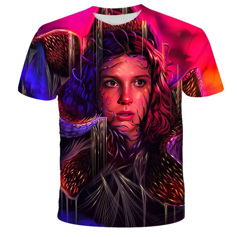 

Boys Girls Stranger Things 4 T Shirts Summer Fashion Short Sleeve Top Tees Children Cartoon Hellfire Club T-Shirts Costume 4-14Y