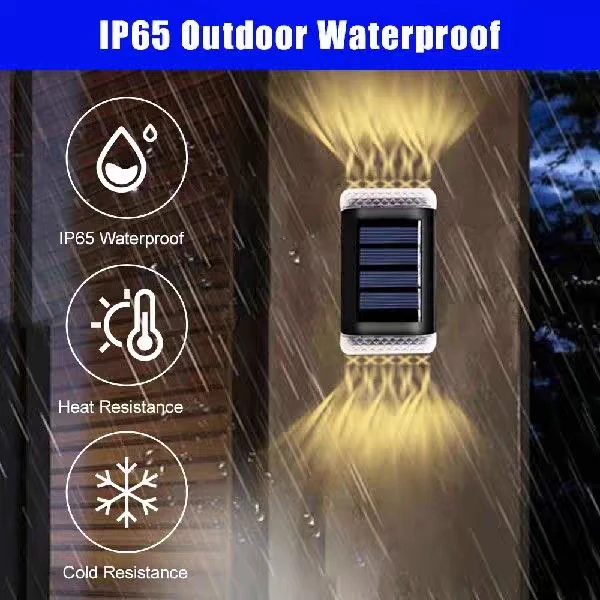 

Outdoor Solar Wall Lights Waterproof LED Sunlight Lamp for Garden Street Landscape Fence Porch Balcony Decoration Solar Lighting