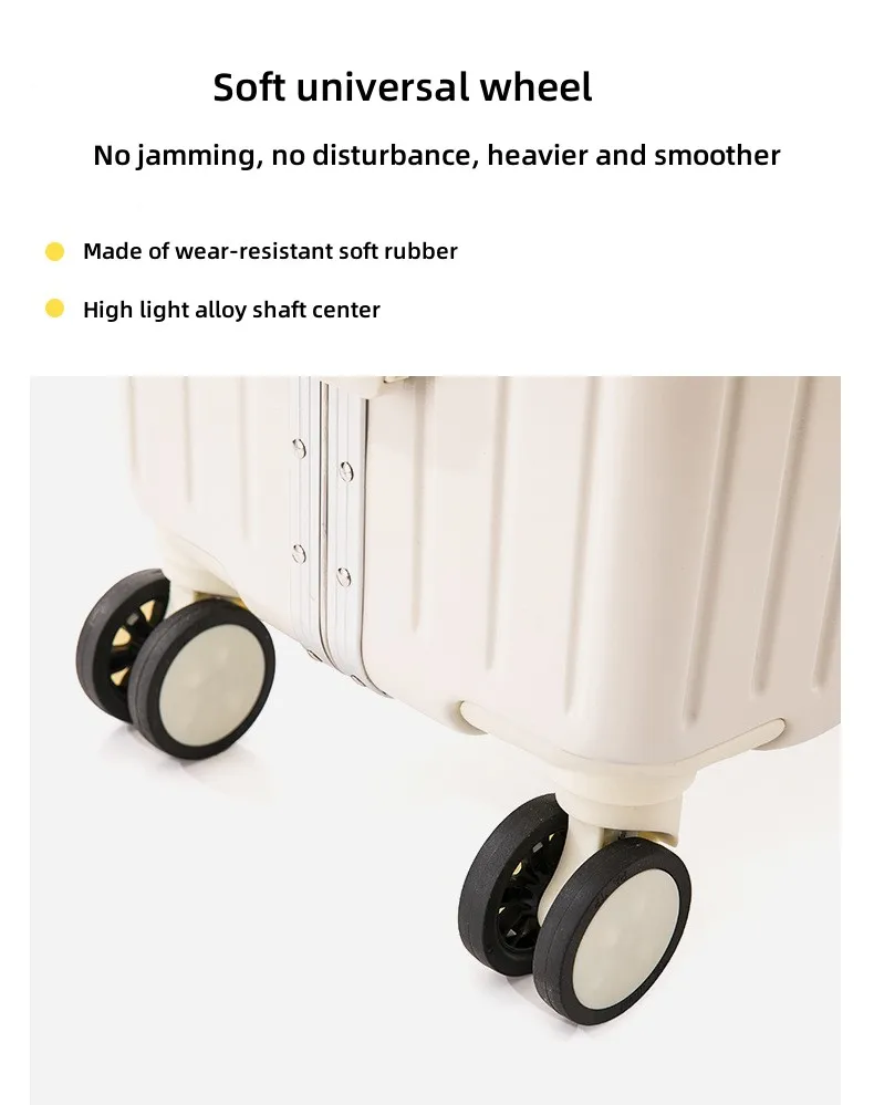 Suitcase Luggage Neutral Both Men And Women ABS+PC Spinner Large Aluminum Frame Rolling Luggage Bad Travelling Bag
