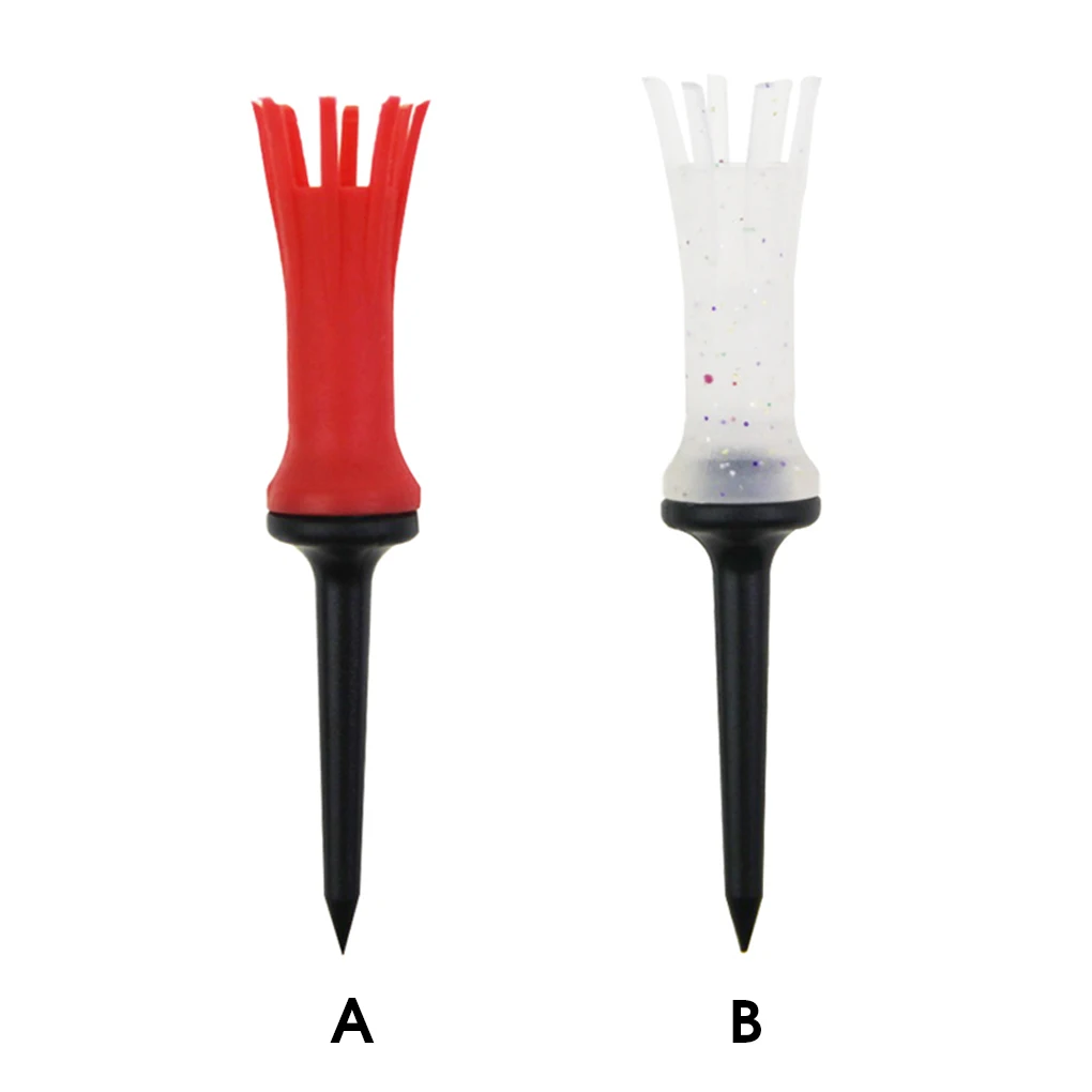 

6x 86mm/96mm Outdoor Golf Accessories for Golf Training Magnetic Lower Resistance Rubber Stable Structure Golf Tee Red