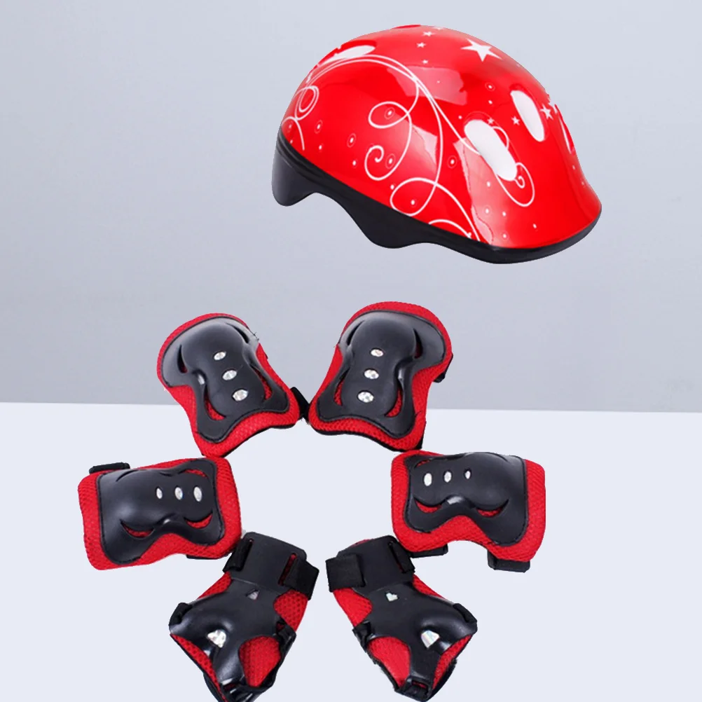 

Adjustable Kids and Protective Gear Set for Skateboarding and Sports (Red)