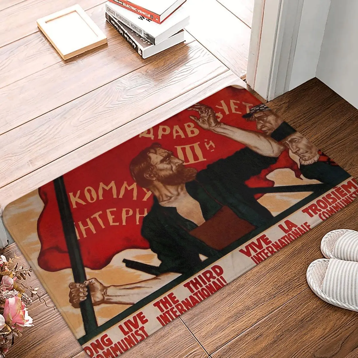 

CCCP USSR Soviet Union Non-slip Doormat Kitchen Mat Poster Floor Carpet Entrance Door Rug Indoor Decorative