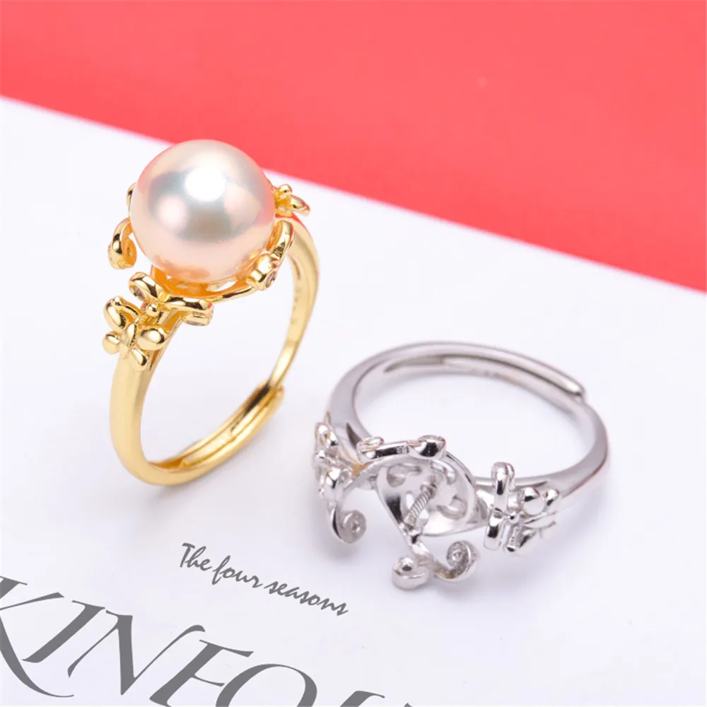 

Кольцо-держатель из серебра 925 пробы с натуральным жемчугом, 9-10 мм