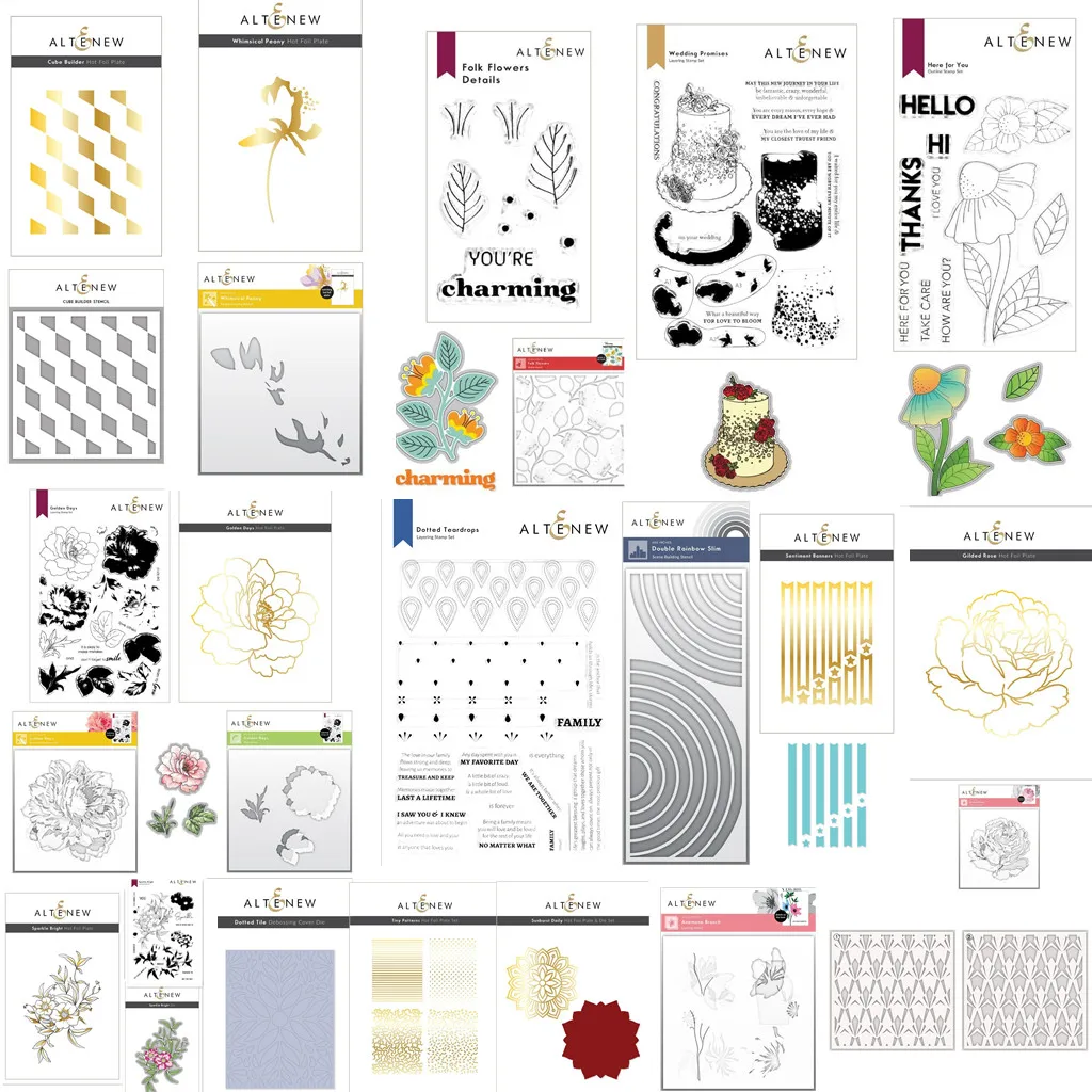

2022 New Flower Wedding Birthday Metal Cutting Dies Stamps Stencil Hot Foil Scrapbook Diary Decoration Embossing Template DIY