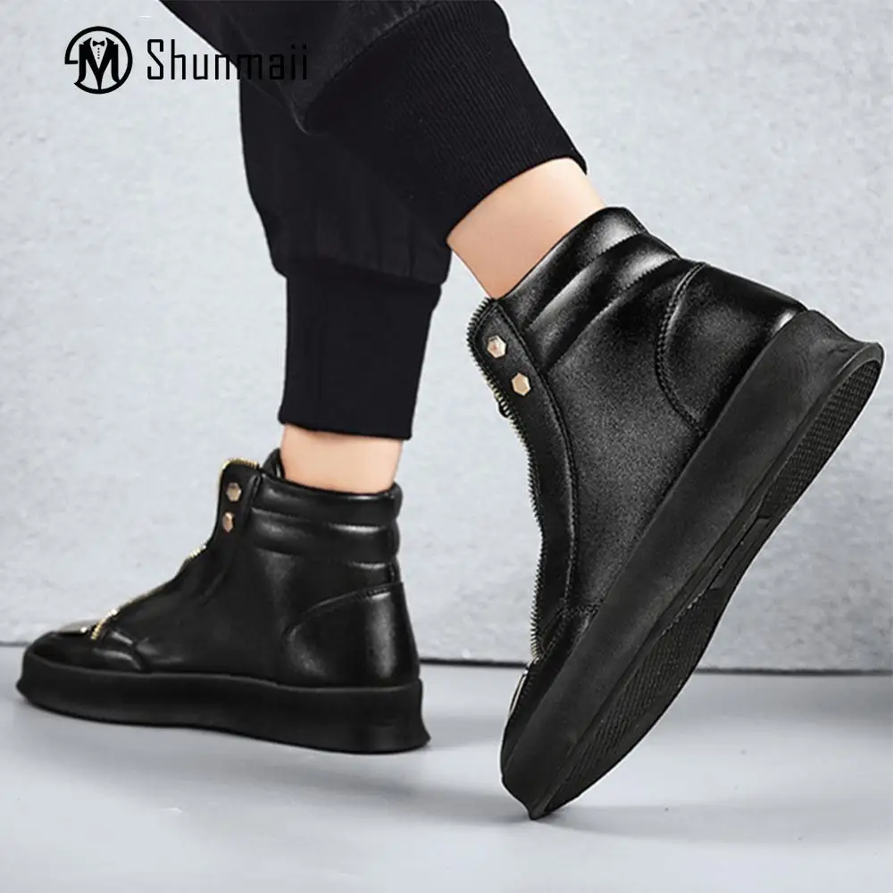 

Mens Casual Sneakers Anti Slip PU Leather Skateboard Shoes Wear Resistant Training Shoes Multifunction for Spring Autumn