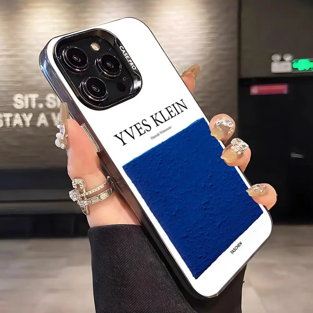 Чехол для телефона Yves Klein Blue для iPhone 17 Pro Max 16 15 14 13 11 12 Mini Xs Xr 8 Plus Se, цвет серебристый (art.: 3920dad650fdf) - 3920dad650fdf
