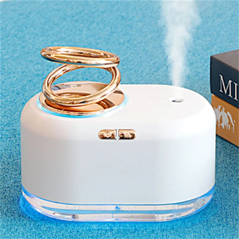 

Levitation Double Ring Air Humidifier Aromatherapy Diffuser Color Changing Night Lights Art Perpetual Motion Mist Maker Purifier