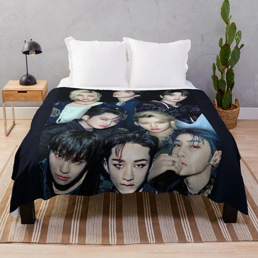 

Детское одеяло Stray kids ot8 SKZ kpop, роскошное плотное Флисовое одеяло, мягкое большое одеяло, большое пушистое Клетчатое одеяло
