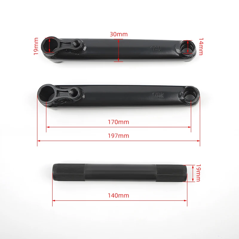 Шатун и педаль POLSO BMX 48T 170 мм 9/16 CRMO