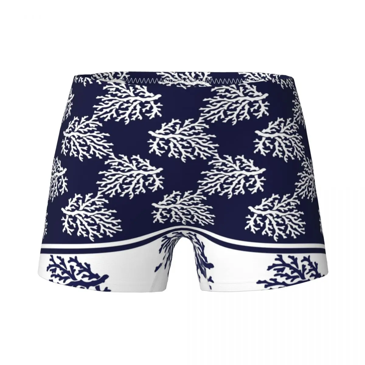 

Children Navy Blue And White Corals Cotton Panties Cartoon Kids Underwear