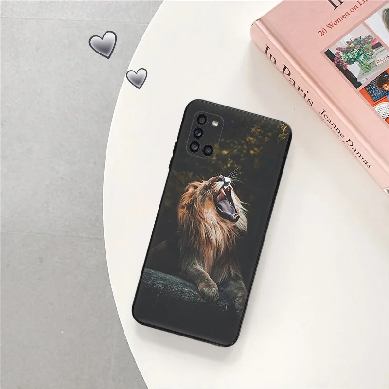 Phone Case for Samsung A35 5G A55 A02 A03 A04 A05 S8 S9 Note 10 Plus 9 8 A05S A04E Tiger King Lion Soft Black Silicone Cover