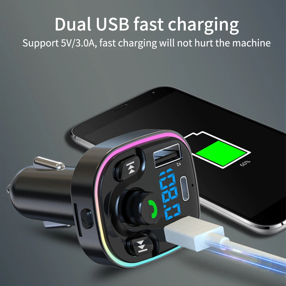 

FM Transmitter In Car Bluetooth Car FM Transmitter Durable High Quality Hot Sale Practical Accessories Charger